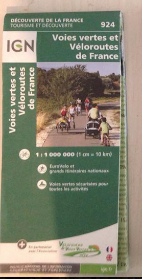 Carte IGN voies vertes et vélo routes de France