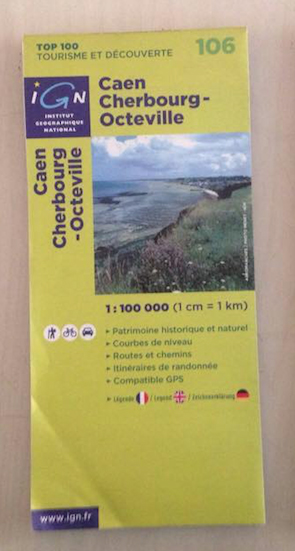 Carte IGN Caen/Cherbourg-Octeville